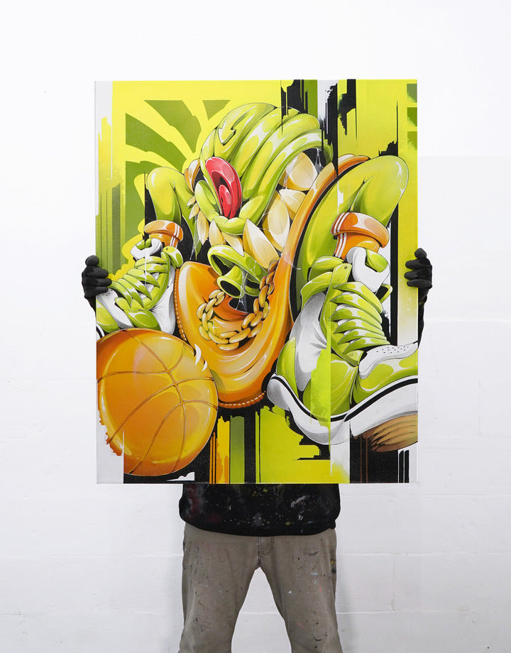 Hoops Hustle - Canvas Painting